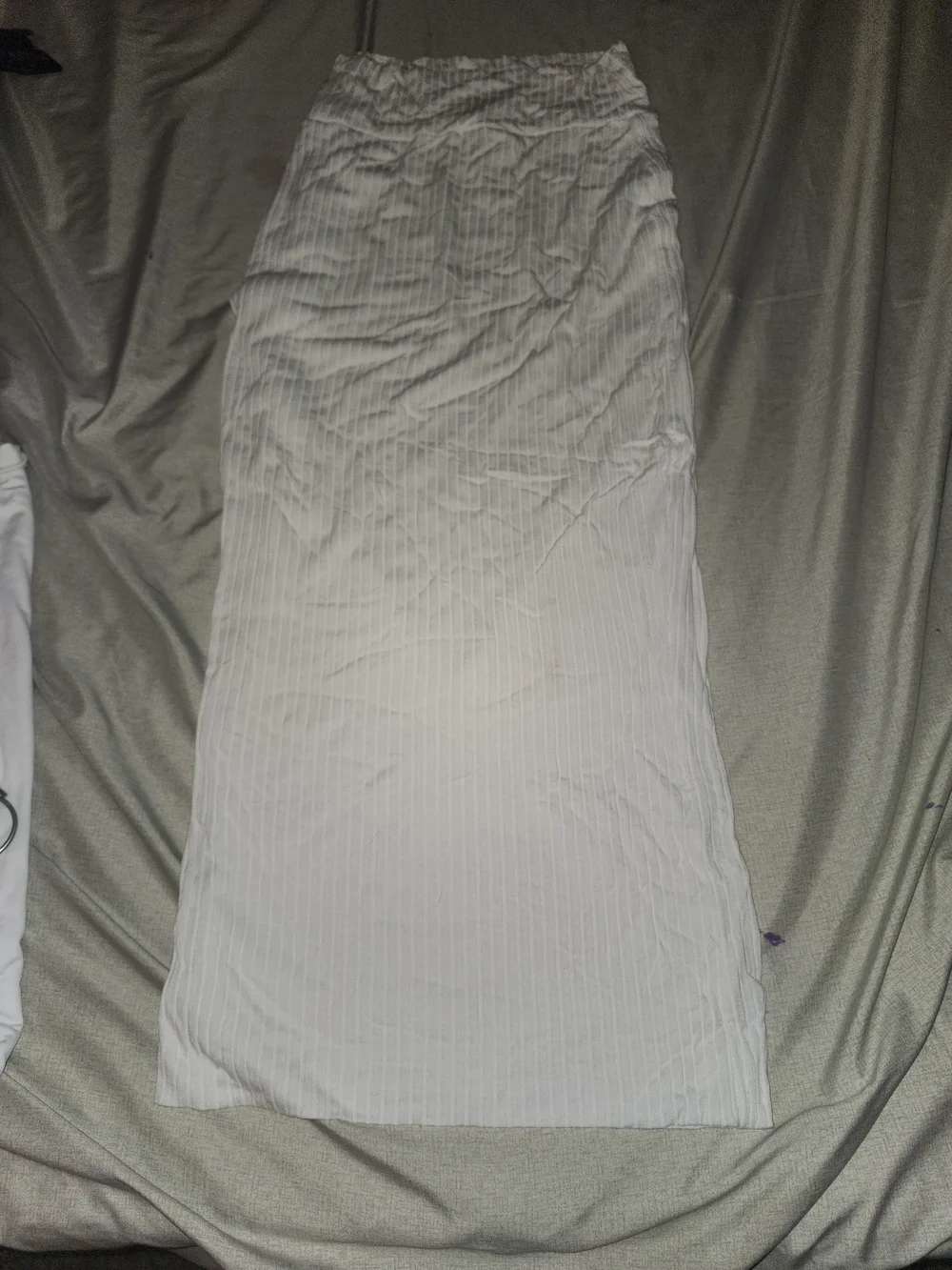 Women's Cream Striped Maxi Skirt